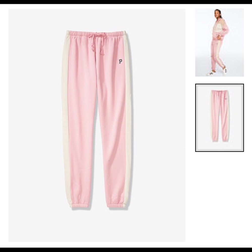 PINK Colorblock Pullover/pants large - Picture 3 of 4